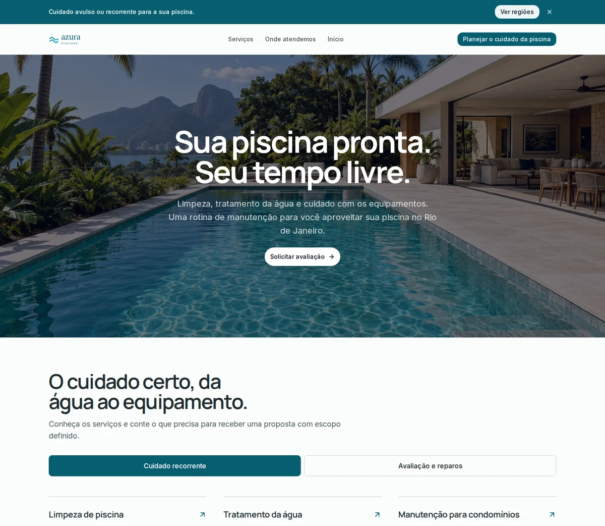 Página inicial do projeto Azura