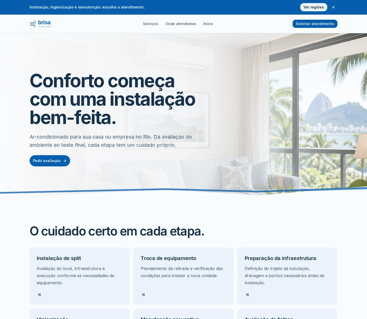 Página inicial do projeto Brisa